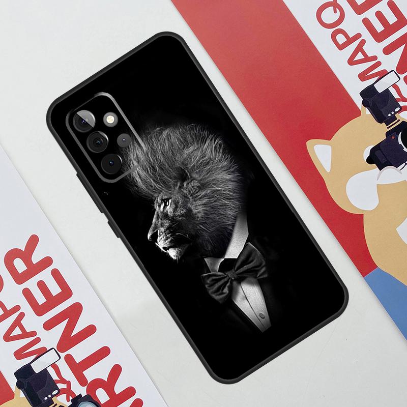 Мужской костюм Рубашка Галстук Чехол Для Samsung Galaxy A53 A16 A26 A36 A56 A55 A35 A15 A52 A32 A12 A33 A13 A14 A34 A54 A17