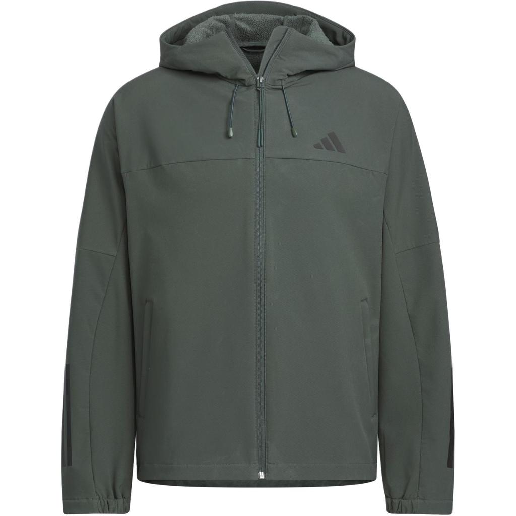 Adidas Softshell SOFT SHELL Brand Logo Water Repellent Fleece Lined Athleisure Softshell Hooded Long Sleeved Jacket KF5225
