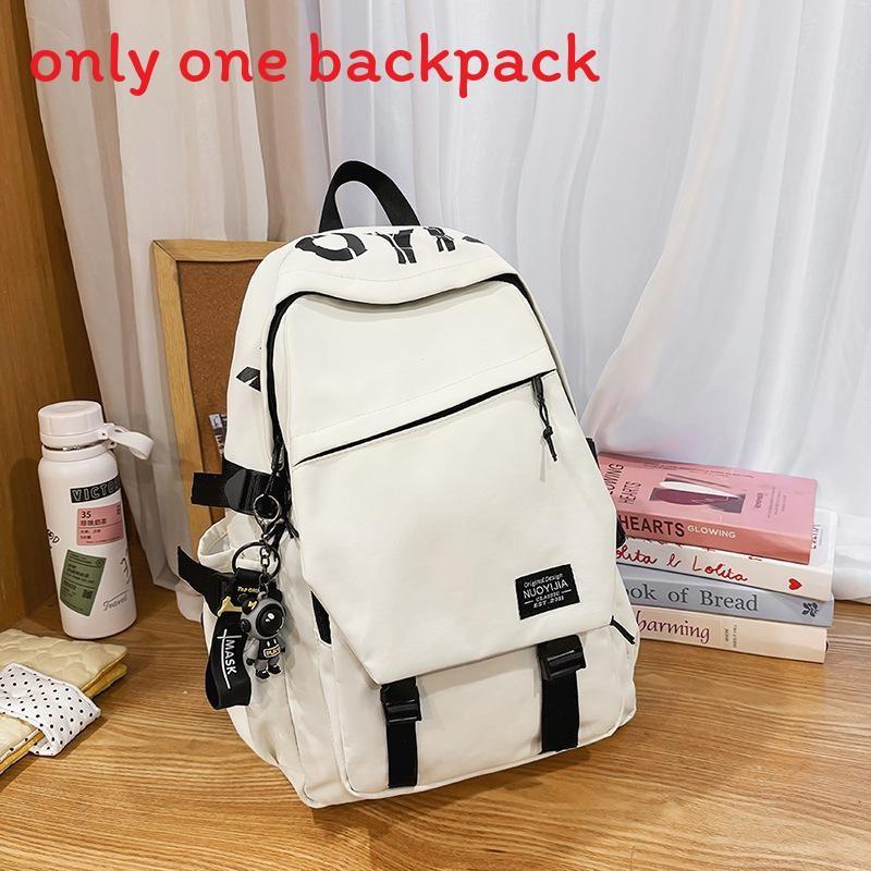 Capacity Simple Big Backpack With Letter Print Design And Waterresistant Fabric