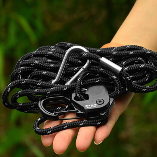 Rope Tensioner Self-locking Regulator Rustproof Lightweight Portable Strong Load-Bearing Ergonomic Quick Fix Buckle Cord Adjuster