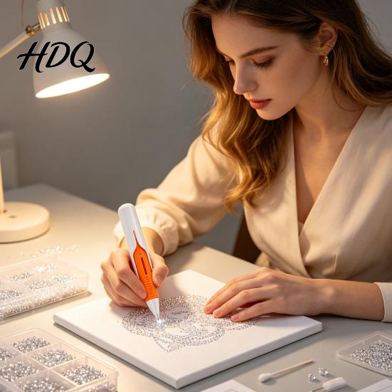 Автоматический аппликатор для алмазной мозаики (Diamond Art) без воска, эргономичный, для круглых страз, инструмент для рукоделия DIY