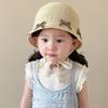 Пляжная кружевная соломенная шляпа с бантом Детские панамы Модная детская соломенная шляпа для детей