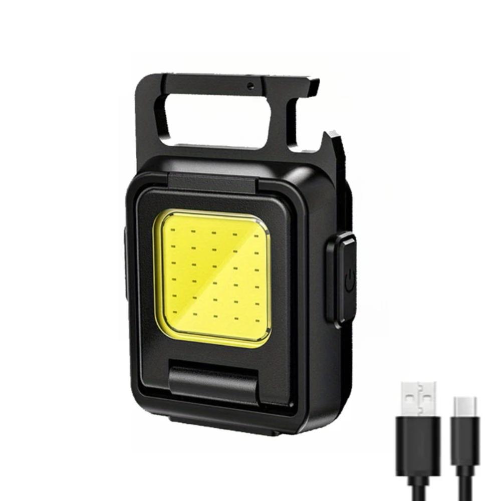 Двусторонний COB фонарик USB перезаряжаемый фонарик-брелок рабочий свет многофункциональный поворот на 90° кемпинг ремонт фонарь