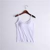Women's Modal with Padded Camisole Tank Top Without Steel Ring Cups One Body Outwear Bottoming Underwear Yoga Sports T-shirt
