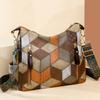 Women's Bag Soft Leather Multi-Pocket Crossbody Bag Vintage Shoulder Bag