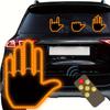 Glogesture Hand Light для автомобиля, 4 в 1 Road Rage Led Sign для автомобиля Finger Light с дистанционным управлением Finger Flicker для окна автомобиля Cool Car Accessories