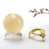 1 PC Figurine Crystal Ball Base Handicraft Desktop Ornaments Photography Props Display Stand Sphere Stone Support Metal Holder