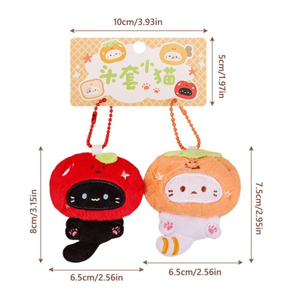 Разноцветный Плюшевый Кот Брелок Подвеска Мультяшный Кот Пара Украшение для Автомобиля Украшение для Сумки Мягкая Милая Котёнок Кукла Брелок Подарок Игрушки
