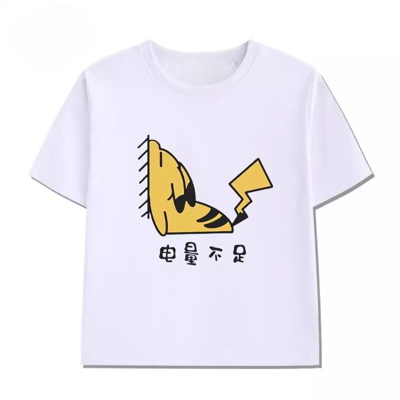 Potdemiel Summer New Pikachu Kids 100 Cotton TShirt Comfortable and Breathable Suitable for Boys and Girls