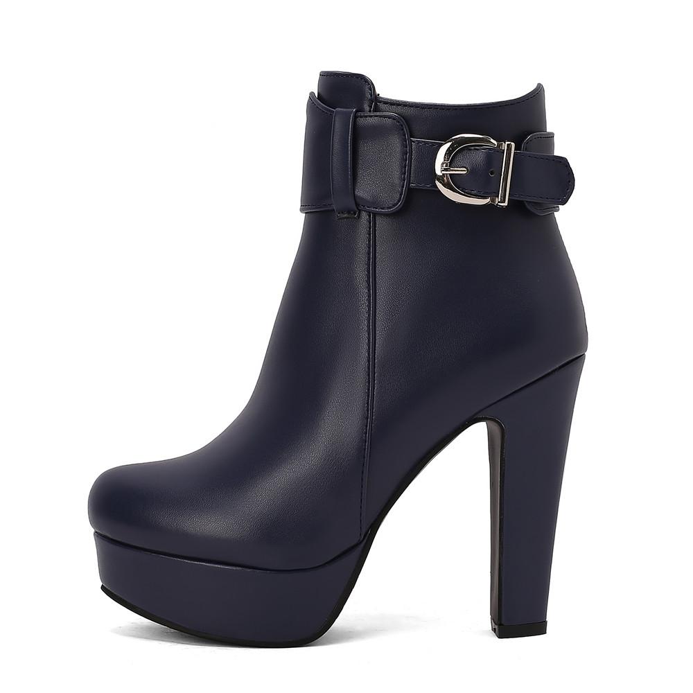 Модная женская обувь Модные короткие ботинки Осень Зима Сексуальные ботильоны на платформе для женщин Черные Красные Желтые Белые Женские туфли Большие 34-46