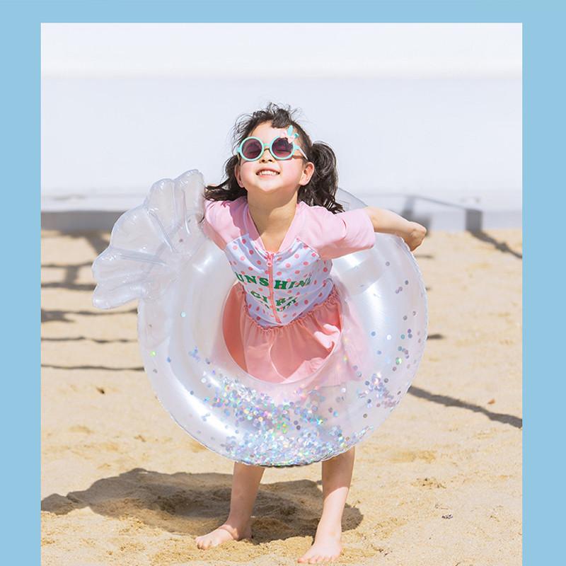 Children's Mermaid Swim Ring With Glittery Star Design Fun And Safe Swim Float