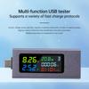 Type-C Colour Display Voltmeter Ammeter Power Meter Capacity Tester DC 4.5~50V 0-8A Real Time Detection Capacity Reset Zeroing