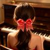 Aerobics Stage Accessories Sparkling Bow Hair Clip, Glitter Sequin Clip for Cheerleading Pink Bows Cheerleaders Performance And Dance Team Accessories