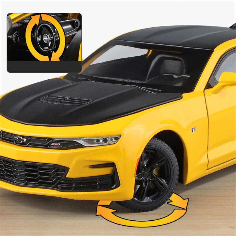1:24 Chevrolet Camaro Ss 1Le Сплав Спортивный Автомобиль Модель Литьевой Металл Гоночные Машины Модель Автомобиля Симуляция Звук Свет Детская Игрушка Подарок