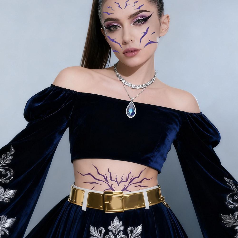 1 Набор Для Kpop Охотники на Демонов Руми Кан Косплей Реквизит Тату-Наклейка Руми Тату Демонизирующая Наклейка Для Подарков на Вечеринку Хэллоуин