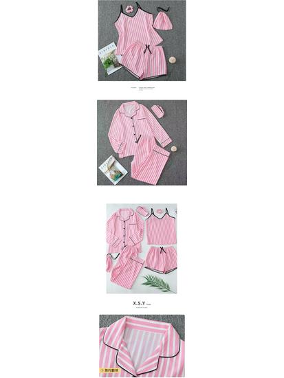 Комплект хлопковой пижамы для парного ношения родитель-ребенок - Женская майка и шорты с детской домашней одеждой из 7 предметов.