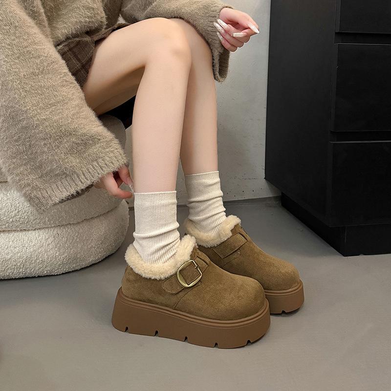 Women's Thick-soled Winter Lightweight Warm Winter Cold Padded Snow Boots Non-slip Wear-resistant Casual Sneakers Cotton Boots Le Fu Shoes