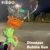 Автоматический пистолет-пузырь динозавр Электрический выдуватель мыльных пузырей Ручной вентилятор Мыльная машина Игрушка для улицы Детский подарок на день рождения