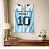 Football Messi Personalized Text Tapestry Decorative Wall Tapestry Vibrant Fade-Resistant Print Suitable for Home Decor Four Seasons Decor