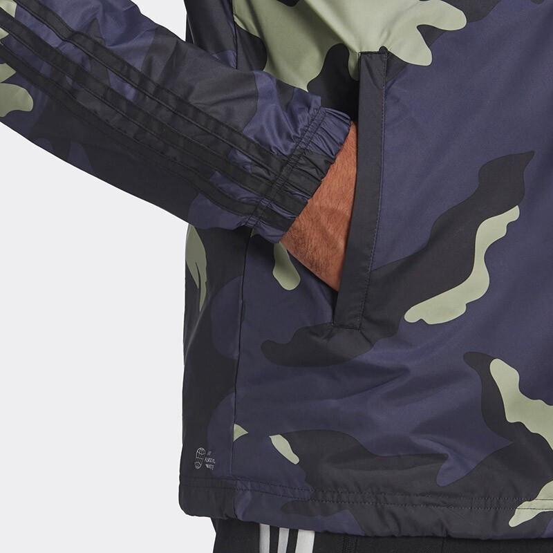 adidas Оригинальный трилистник с вышитым логотипом, камуфляжная ветровка, куртка с капюшоном, мужская верхняя одежда, камуфляж HF4876