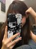 Стиль Ins Черно-белые наклейки Чехол для телефона для iPhone 17 16 15 14 13 12 11 Air Pro Max X XS XR 7 8 Plus Глянцевая пленка Жесткая поликарбонатная крышка