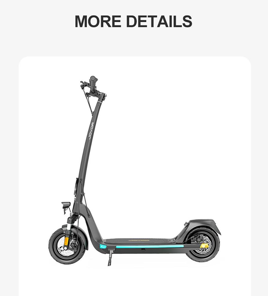 JOYOR C10 Electric Scooter, 500W Motor, 48V 10.4Ah Battery, 10 Inch Tire, 45km/h Max Speed, 30-50km Range, 120kg Max Load, Front and Rear Disc Brake