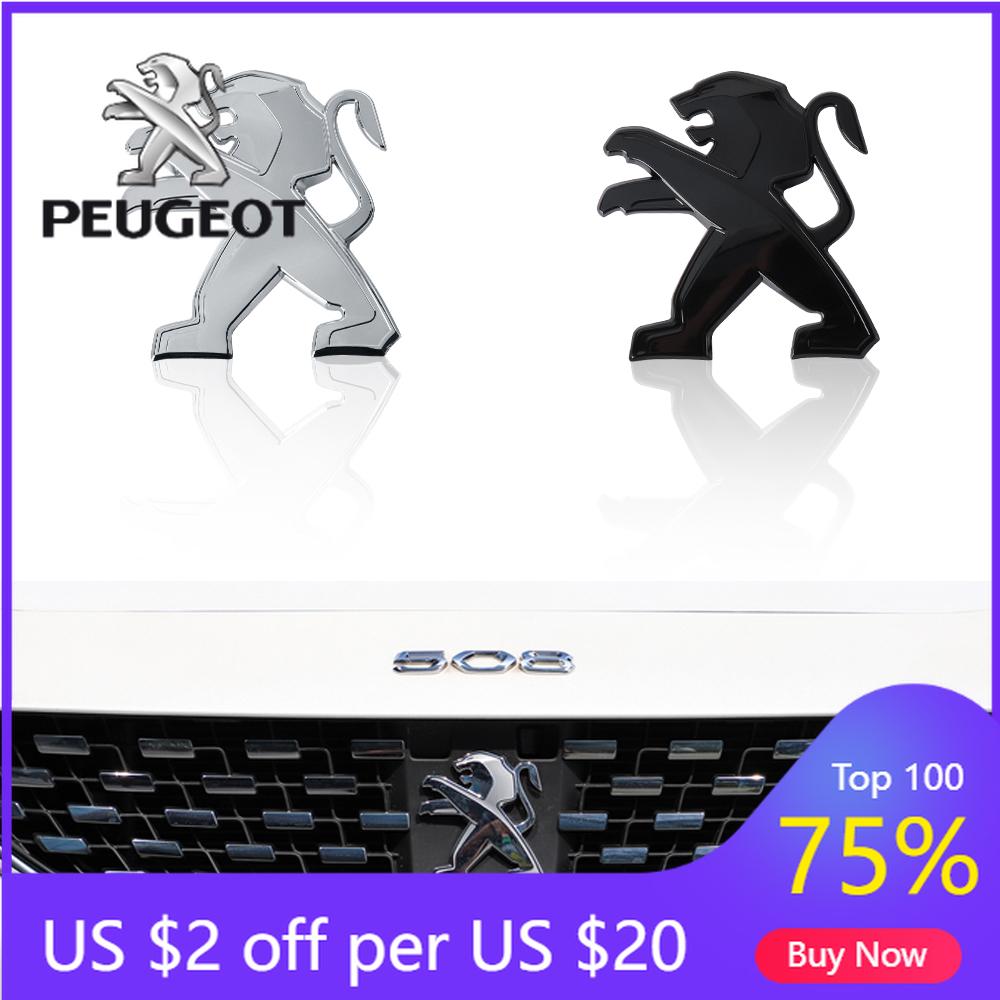 2026 Hot Car Sticker Car Front Hood Badge Rear Trunk Lid Emblem Sticker Decoration For Peugeot 5008 107 106 206 307 308 3008 207
