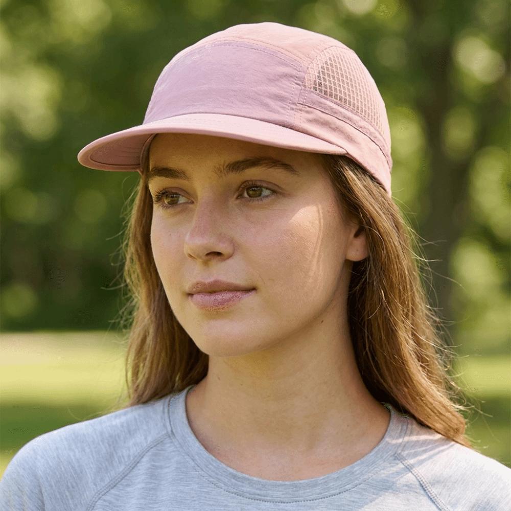 Color-Blocked Quick-drying Baseball Cap Soft Brim Mesh Running Caps Daily Wear