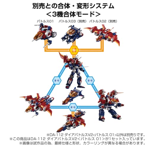 タカラトミー(Takara Tomy) T-Spark ダイアクロン Da-112 ダイアバトルスV2<バトルス01> 可動フィギュア