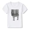 Boys T -Shirt Tops Children Clothes Zebra Print Summer Casual Cute Round Neck White T -Shirt Baby Clothes Boy Top Boy T -Shirt