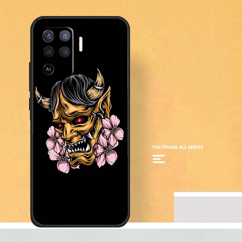Hannya Demon Oni Case For Oppo A40 A60 A80 A78 A98 A58 A38 A18 A54 A74 A94 A96 A76 A16 A15 A17 A57 A5 A6 Pro