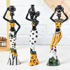 Exotic African Character Resin Doll Ornaments - Set of Three