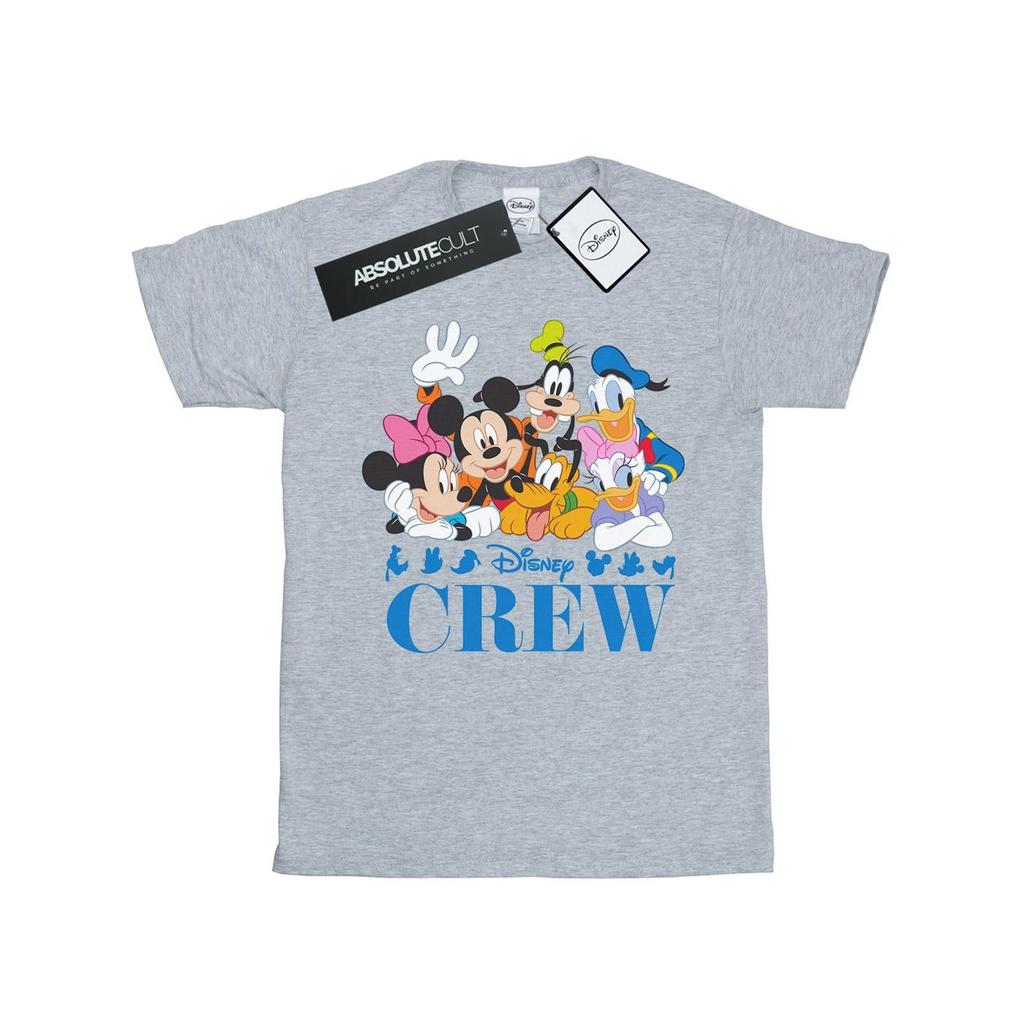 Disney Womens/Ladies Mickey Mouse Disney Friends Cotton Boyfriend T-Shirt