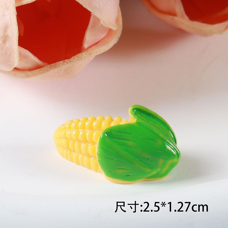5 шт. искусственные фрукты смоляные украшения мини еда овощи кончики пальцев мини поделки своими руками заколки для волос чехол для телефона смоляные аксессуары