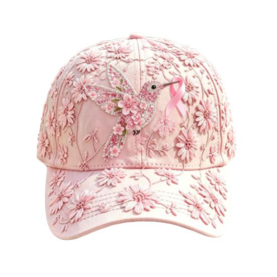 Embroidered Bee Hat Baseball with Rhinestone Bow, Bees Butterflies Pattern Sun Curved Brim Cap Hat, Adjustable Metal Buckle Sport for All-Season Wear