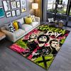 Area Rug, Green Day Band Punk Rock Art Print, Man Cave Decor, Non-Slip Mat