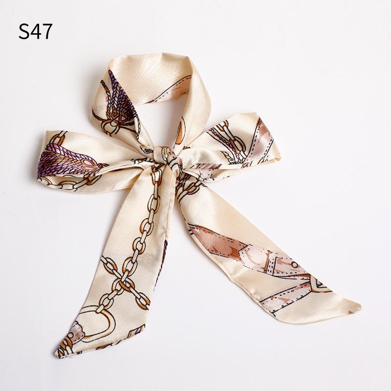 Шелковый шарф, завязанный сумочкой, завязанный бант для волос, длинная повязка на голову, серпантин, маленький шелковый шарф, подарочная коробка, подарочный ремешок