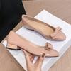 Fashion Spring Autumn New Bow Women Shoes 2025 Mary Janes Elegant Round Toe Slip On Low Heel Single Shoes Dress Up Party Women Pumps