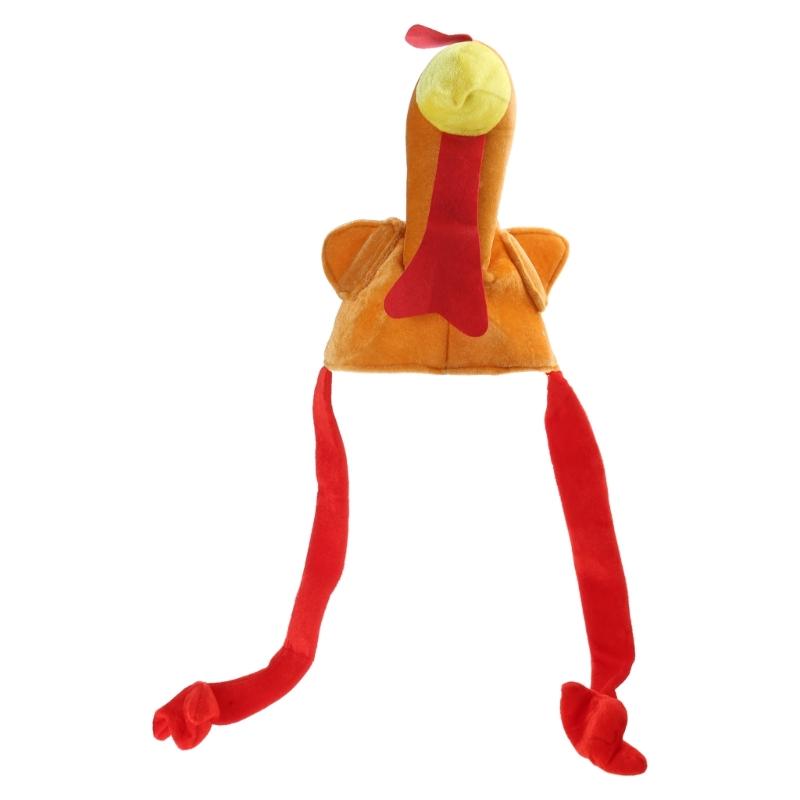 Забавная карнавальная шапка в виде куриной ножки, рождественская шапка в виде индейки, украшение на день благодарения, карнавальная шапка, праздничные забавные шапки для вечеринок X3UC