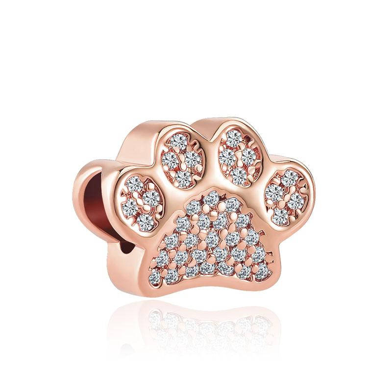 Новые изысканные розово-золотые белые розовые клипсы Dasiy Ocean Summer Charms подходят к оригинальному браслету с покрытием из стерлингового серебра 925 пробы для женщин, ювелирные изделия