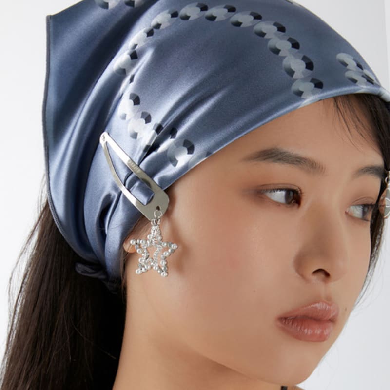 Eireve GRAPHIC BANDANA_METAL GREY