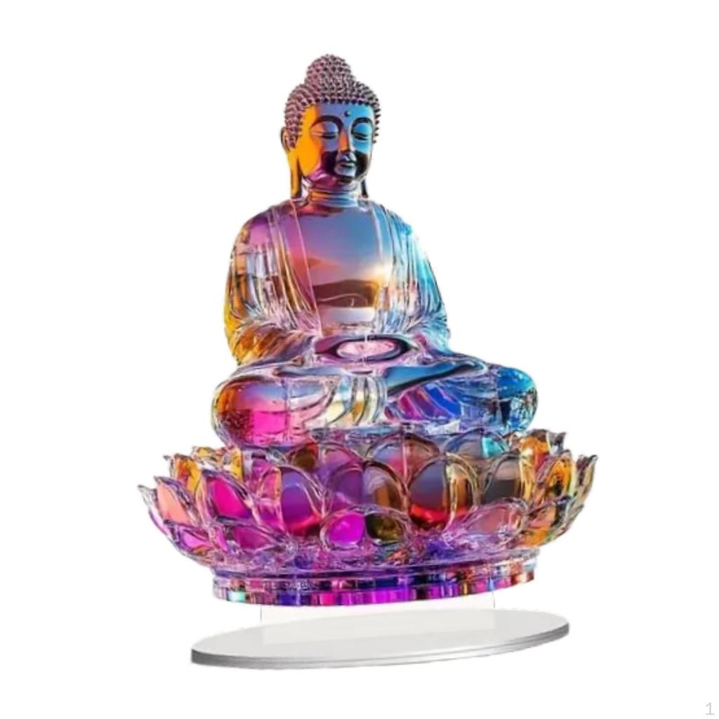 Акриловое декоративное для сборки 2D плоское украшение Будды Рождественский декор Устойчивое основание Настольное