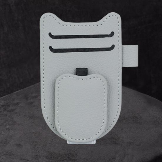 Универсальный зажим для козырька, многофункциональный автомобильный органайзер для солнцезащитных очков, магнитный держатель из искусственной кожи для большинства транспортных средств