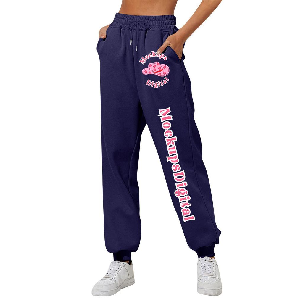 Женские повседневные модные спортивные штаны с мелким принтом повседневные брюки