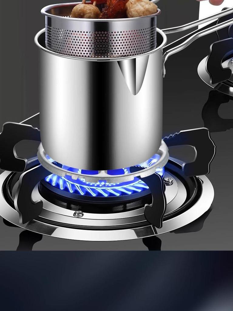 Mini Stainless Steel Non-Coated Frying Pan with Filter for Induction Cookers