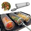 Новая гриль-корзина для барбекю, вращающаяся сетка для гриля из нержавеющей стали, принадлежности для барбекю, портативная легкая чистка для гриля на открытом воздухе, кемпинга