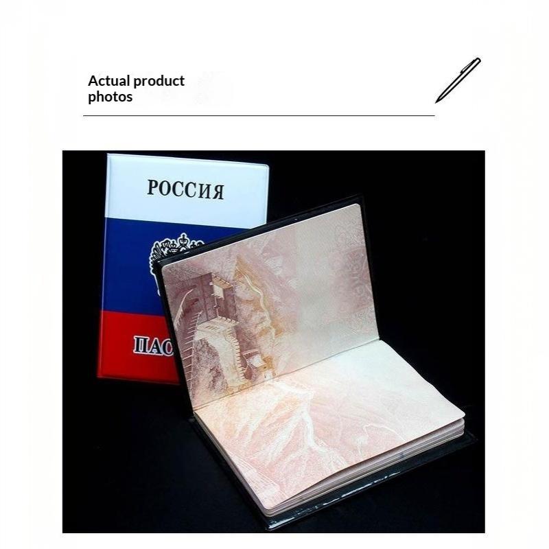 Винтажная Русская Обложка для Паспорта Мужская Водонепроницаемая из ПУ Кожи Тонкая Легкая Защитный Чехол для Документов Путешественника Деловое Использование