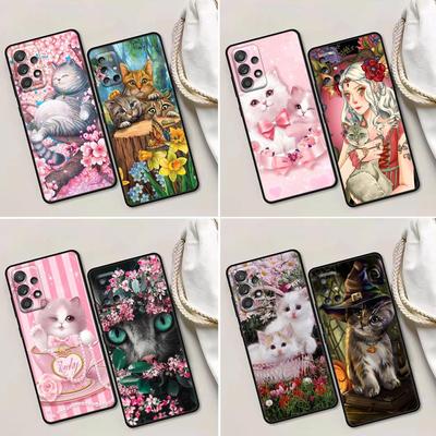 Чехол для телефона Samsung Galaxy A32 A33 A31 A23 A22 A21S A13 A12 A11 A03 A01 5G, силиконовый милый чехол с рисунком кота, цветка, животного