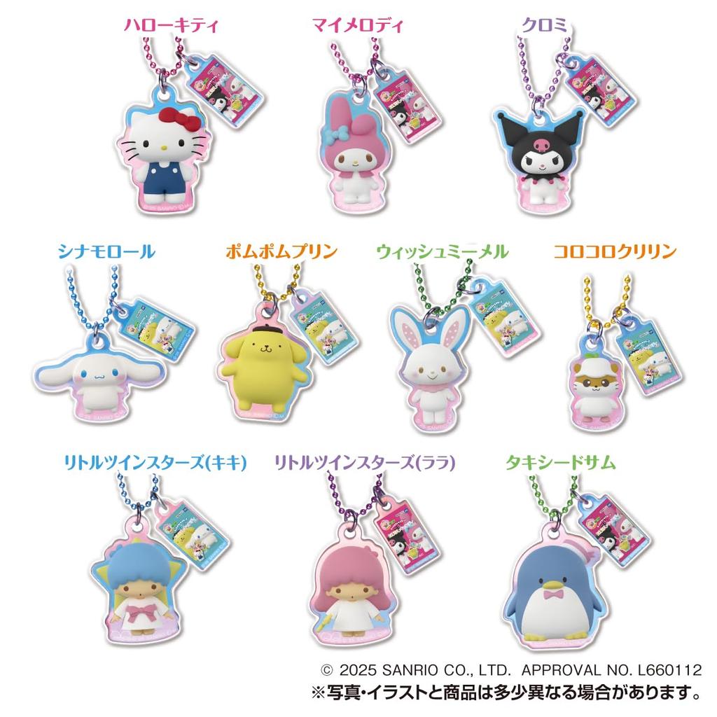 Takara Tomy Arts Sanrio Characters Twin Charm Rainbow Star Candy Vol.2 Pineapple Flavor CandyCandy Toy [Box Set of 10]