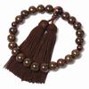 Nenjudo In Iron Sword Wood 22 Beads with Red Eye Stone Prayer Handmade Prayer Beads Made In Japan That Can Be Used by All Sects Prayer Bead